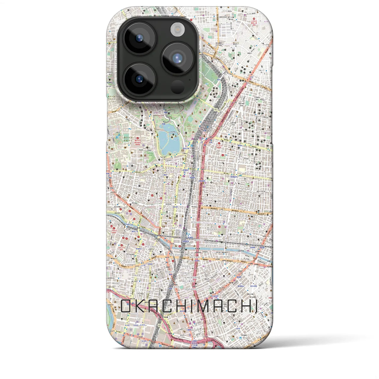 【御徒町(東京都)】地図柄iPhoneケース(バックカバータイプ)