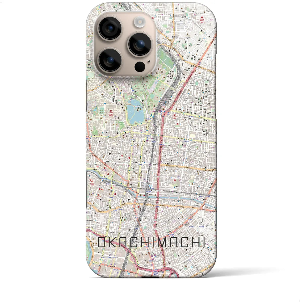 【御徒町(東京都)】地図柄iPhoneケース(バックカバータイプ)