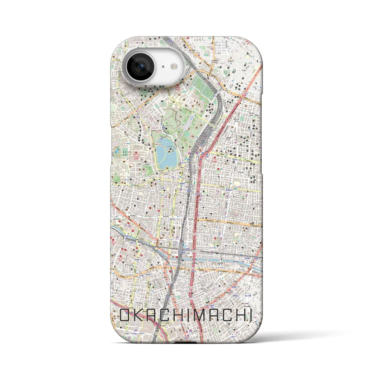 【御徒町(東京都)】地図柄iPhoneケース(バックカバータイプ)