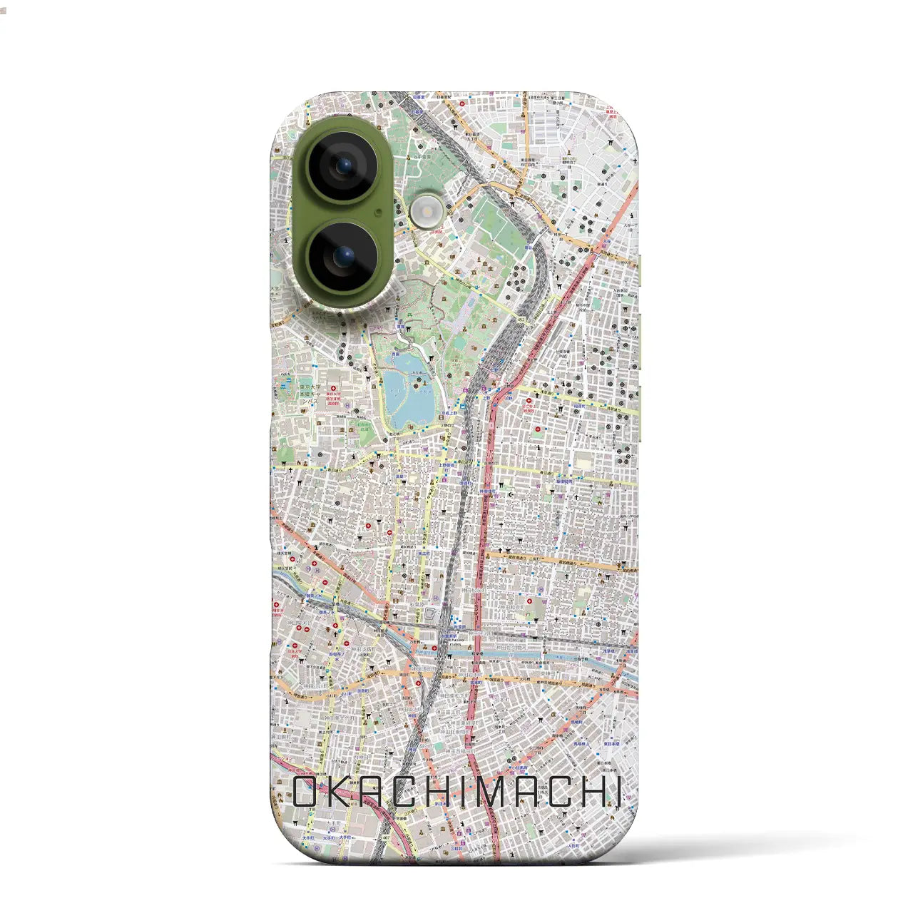 【御徒町(東京都)】地図柄iPhoneケース(バックカバータイプ)