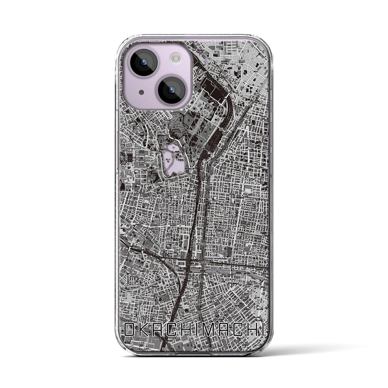 【御徒町(東京都)】地図柄iPhoneケース(クリアタイプ)