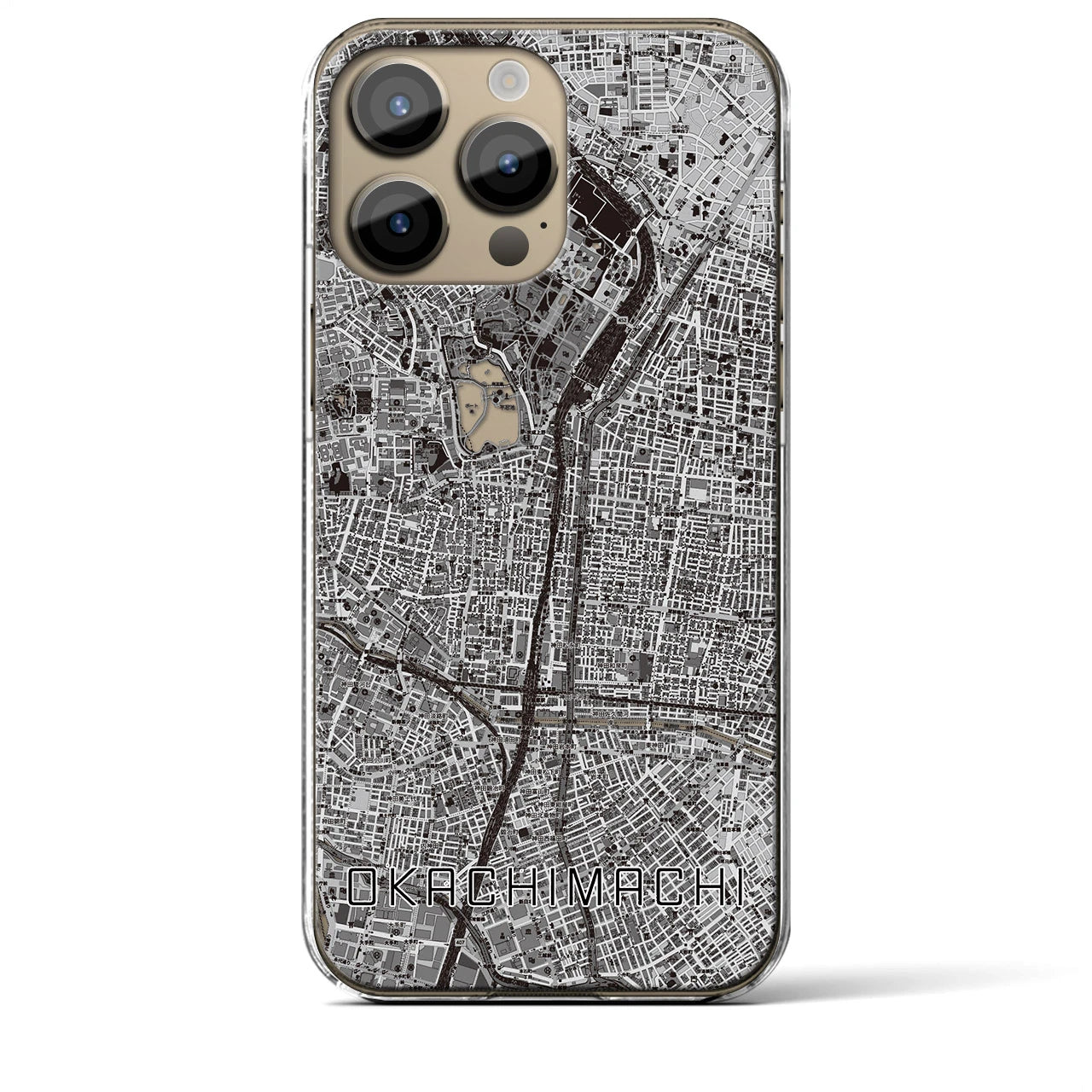 【御徒町(東京都)】地図柄iPhoneケース(クリアタイプ)