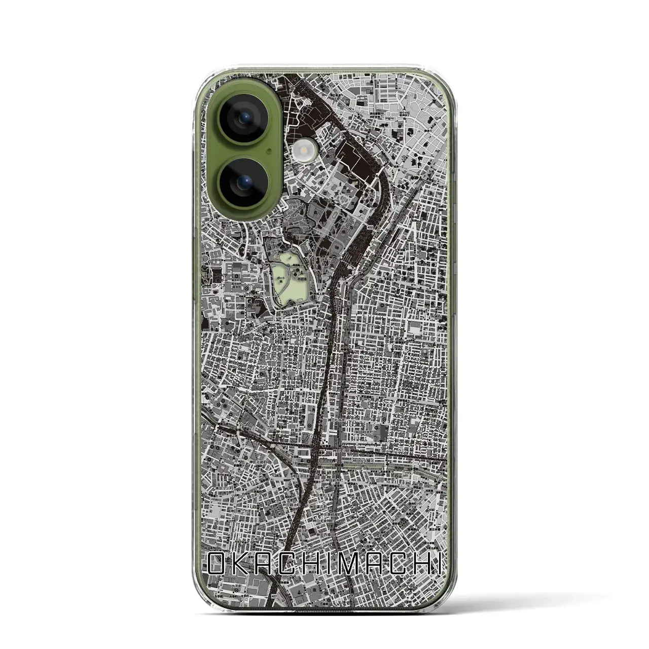 【御徒町(東京都)】地図柄iPhoneケース(クリアタイプ)