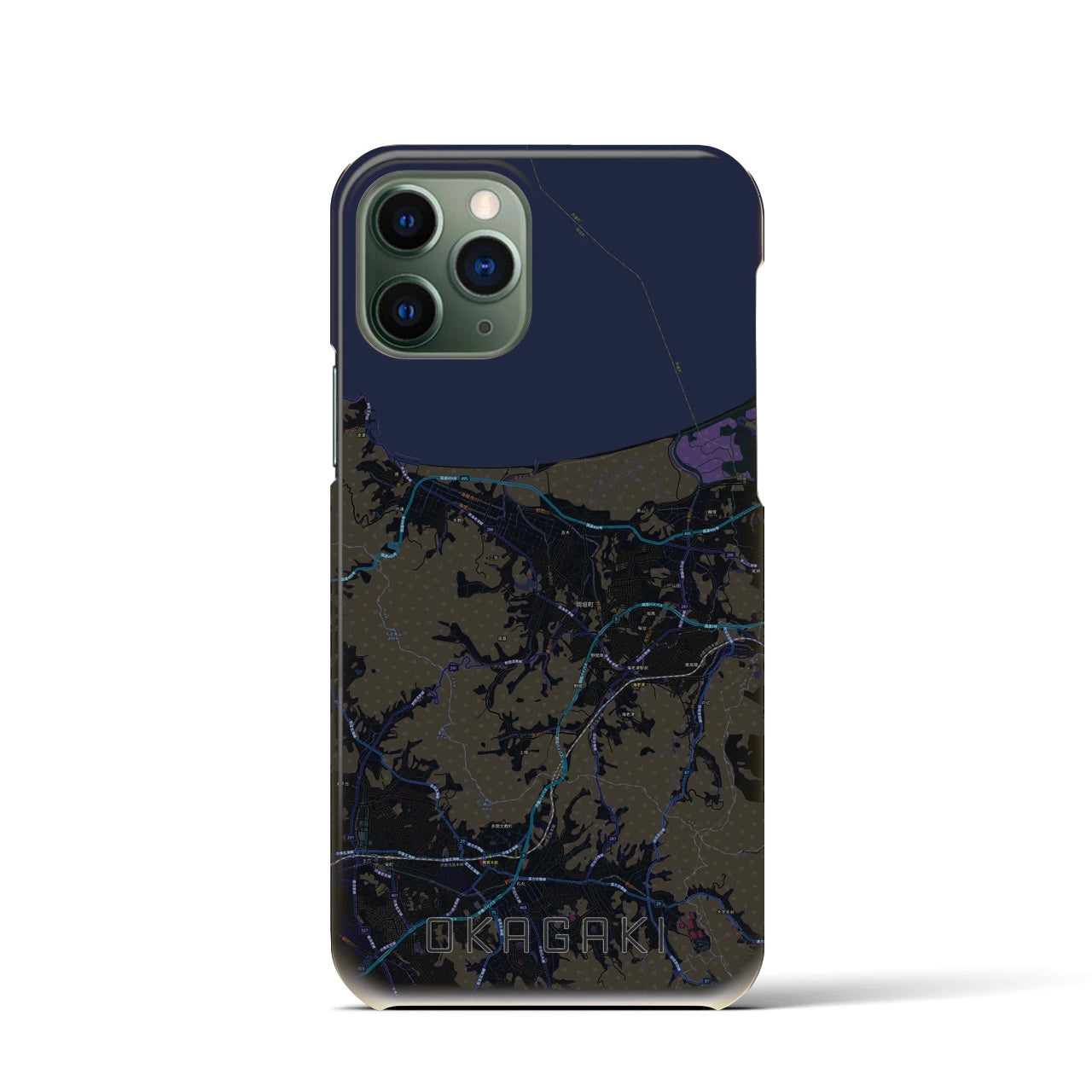 【岡垣(福岡県)】地図柄iPhoneケース(バックカバータイプ)