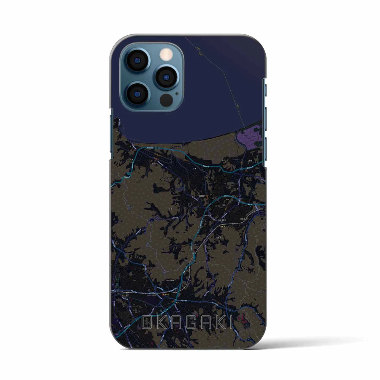 【岡垣(福岡県)】地図柄iPhoneケース(バックカバータイプ)