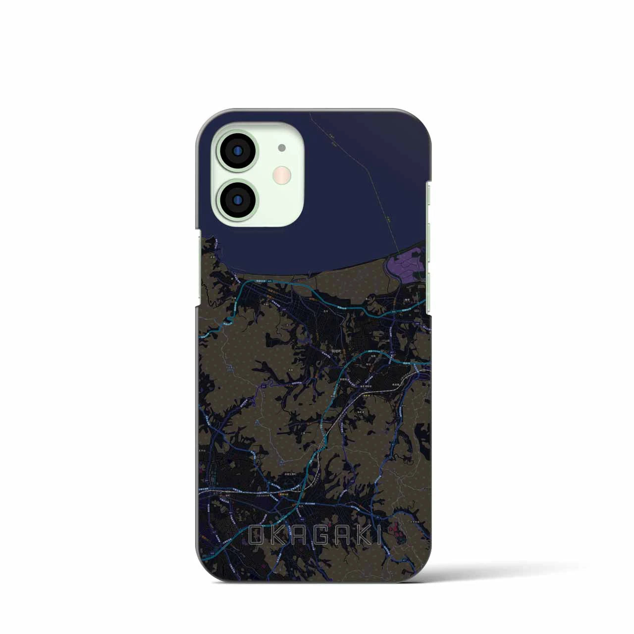 【岡垣(福岡県)】地図柄iPhoneケース(バックカバータイプ)