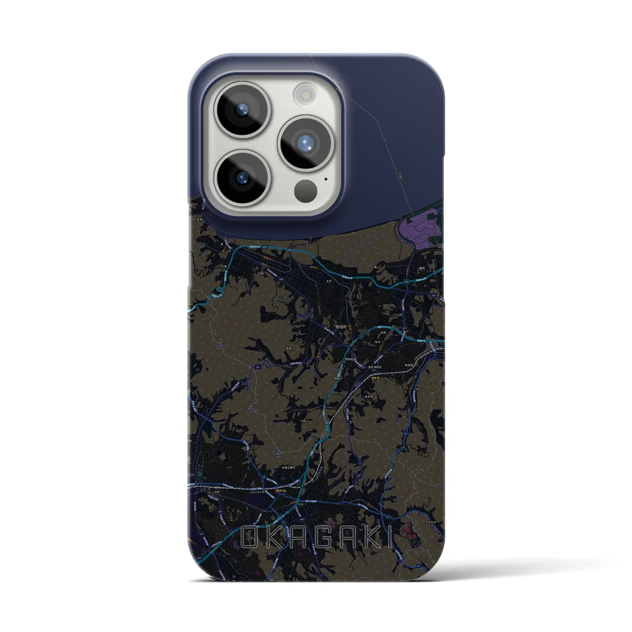 【岡垣(福岡県)】地図柄iPhoneケース(バックカバータイプ)