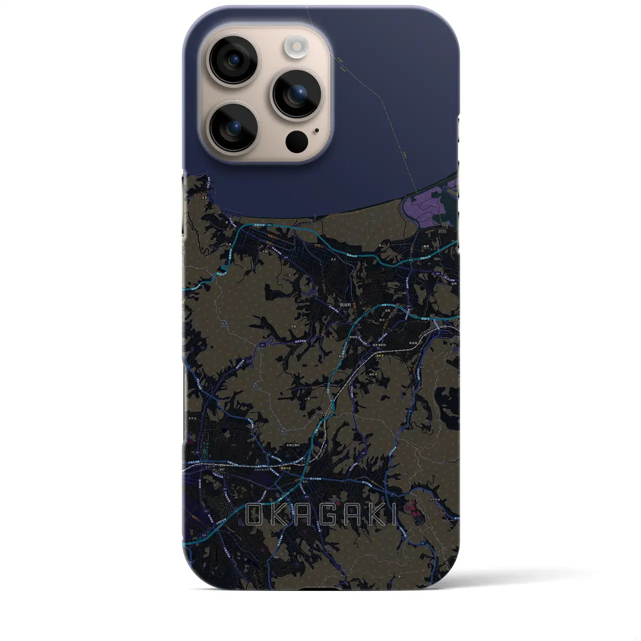 【岡垣(福岡県)】地図柄iPhoneケース(バックカバータイプ)