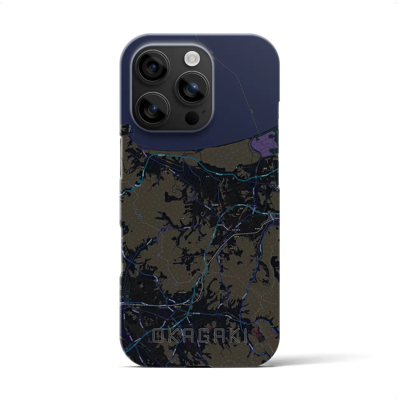 【岡垣(福岡県)】地図柄iPhoneケース(バックカバータイプ)