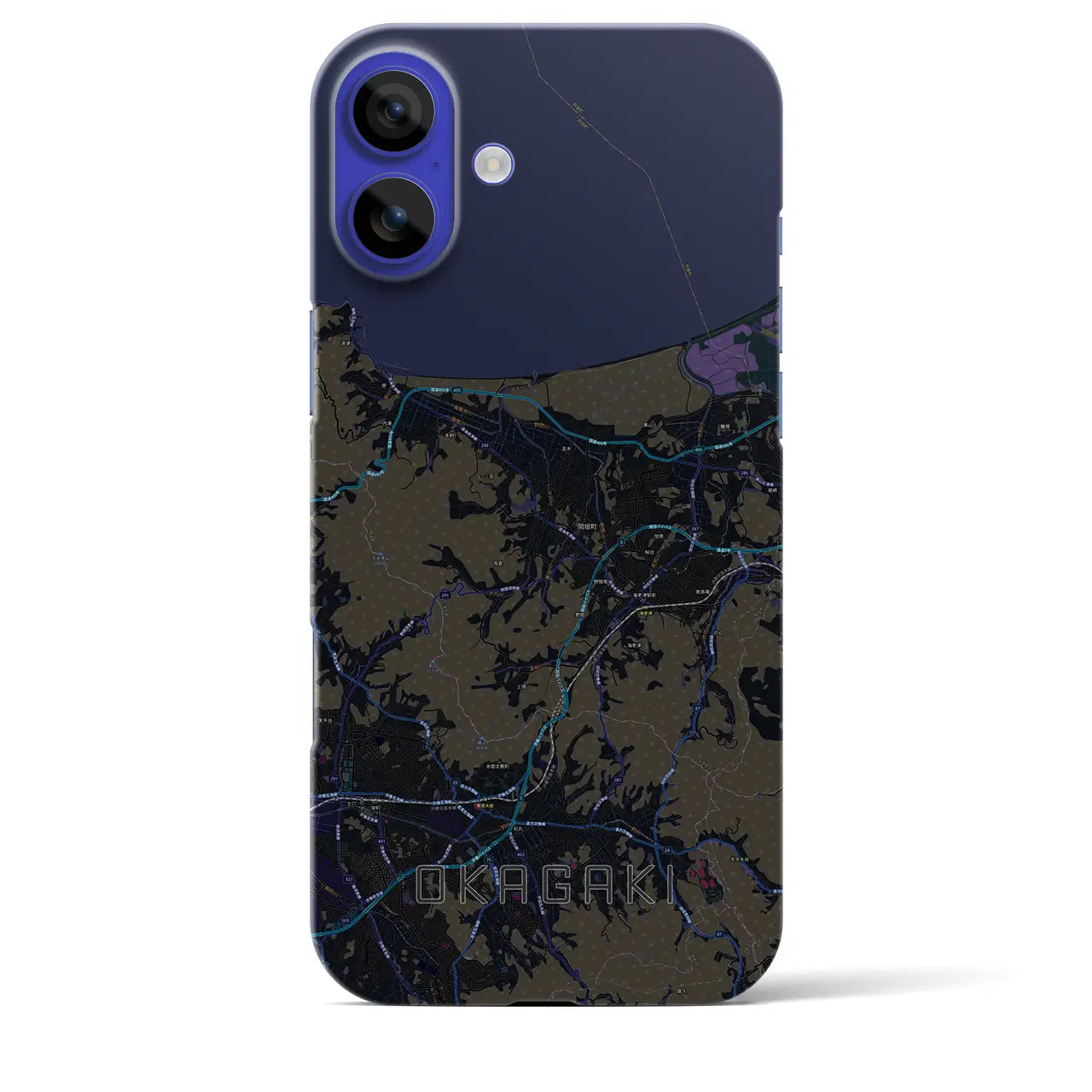 【岡垣(福岡県)】地図柄iPhoneケース(バックカバータイプ)
