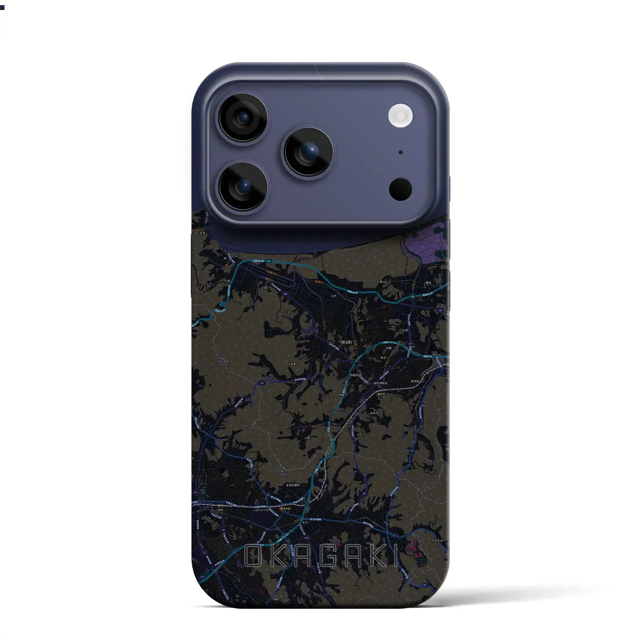 【岡垣(福岡県)】地図柄iPhoneケース(バックカバータイプ)