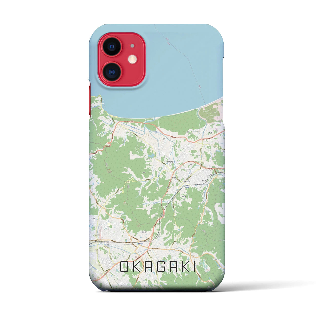 【岡垣(福岡県)】地図柄iPhoneケース(バックカバータイプ)