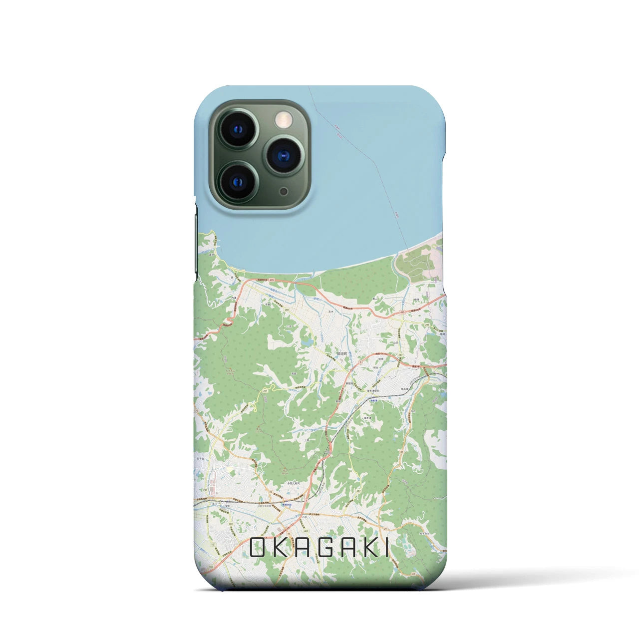 【岡垣(福岡県)】地図柄iPhoneケース(バックカバータイプ)