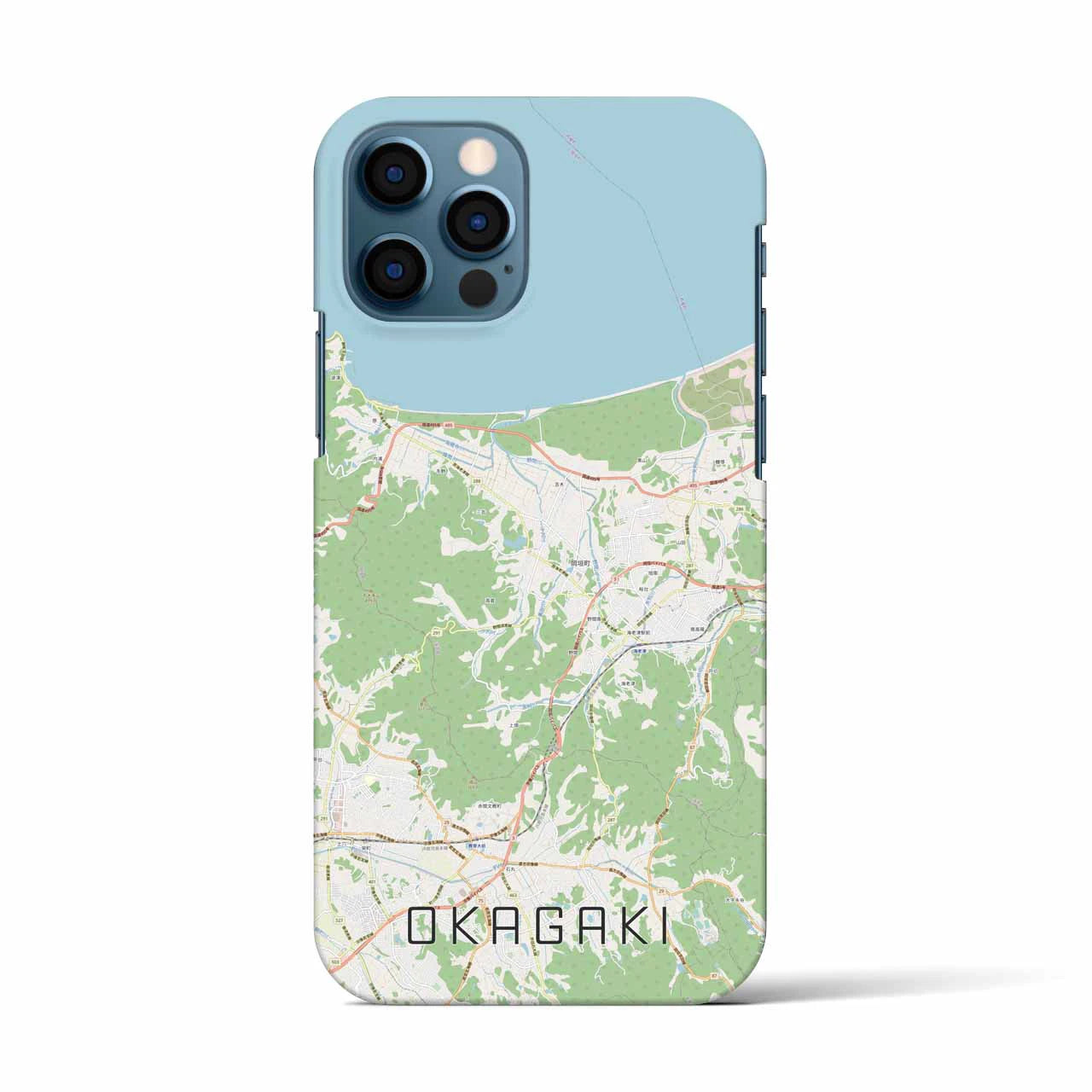 【岡垣(福岡県)】地図柄iPhoneケース(バックカバータイプ)