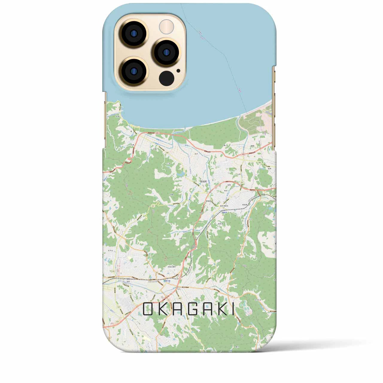 【岡垣(福岡県)】地図柄iPhoneケース(バックカバータイプ)