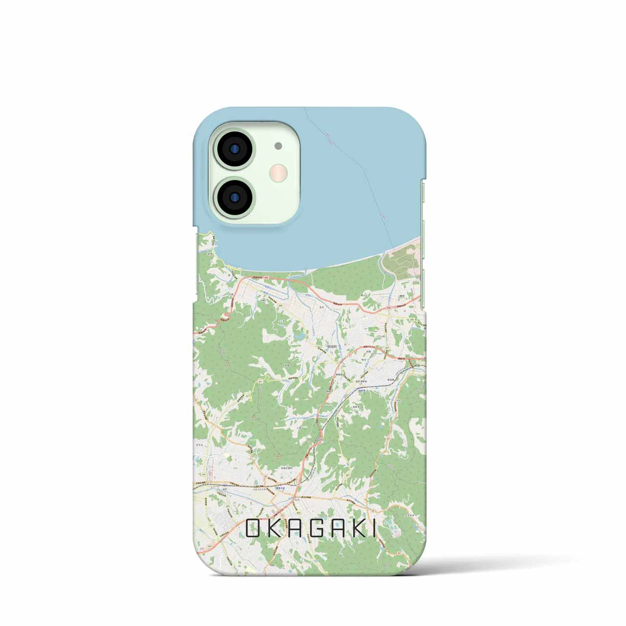 【岡垣(福岡県)】地図柄iPhoneケース(バックカバータイプ)
