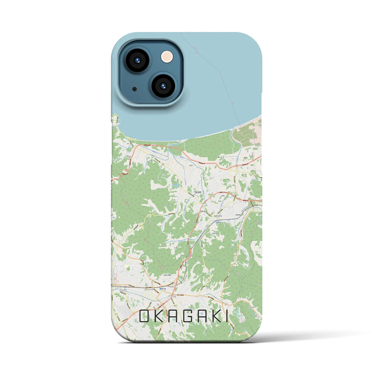 【岡垣(福岡県)】地図柄iPhoneケース(バックカバータイプ)