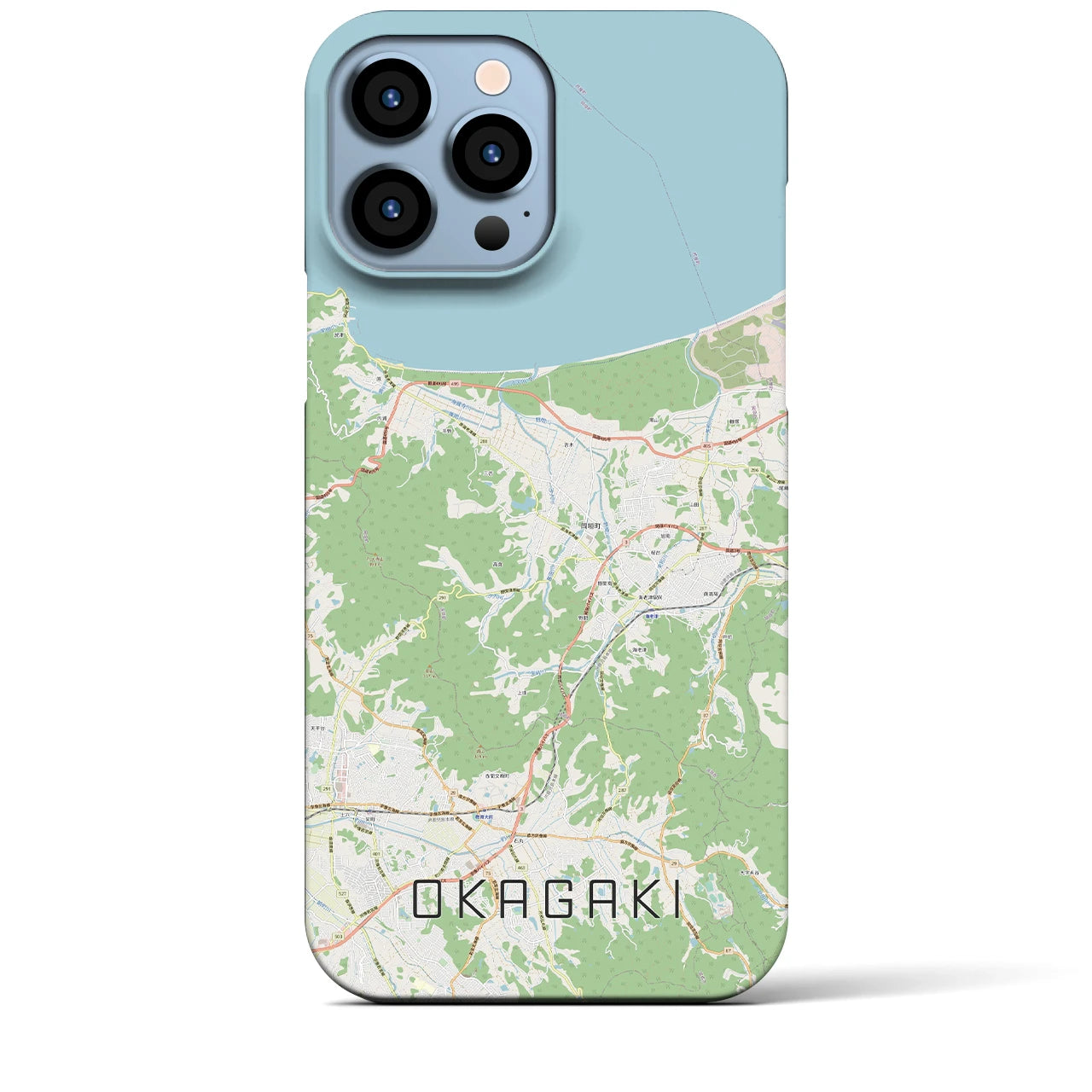 【岡垣(福岡県)】地図柄iPhoneケース(バックカバータイプ)
