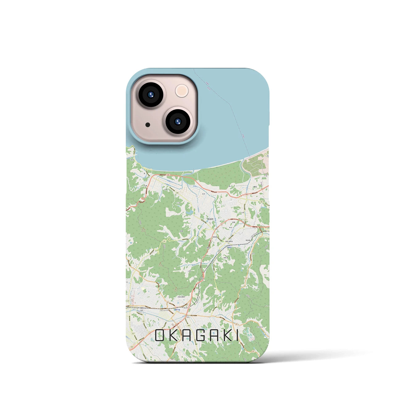 【岡垣(福岡県)】地図柄iPhoneケース(バックカバータイプ)