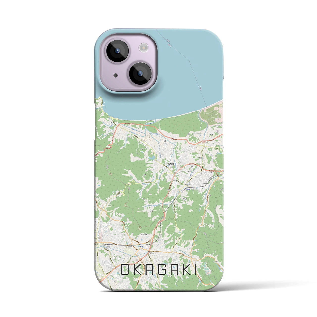 【岡垣(福岡県)】地図柄iPhoneケース(バックカバータイプ)