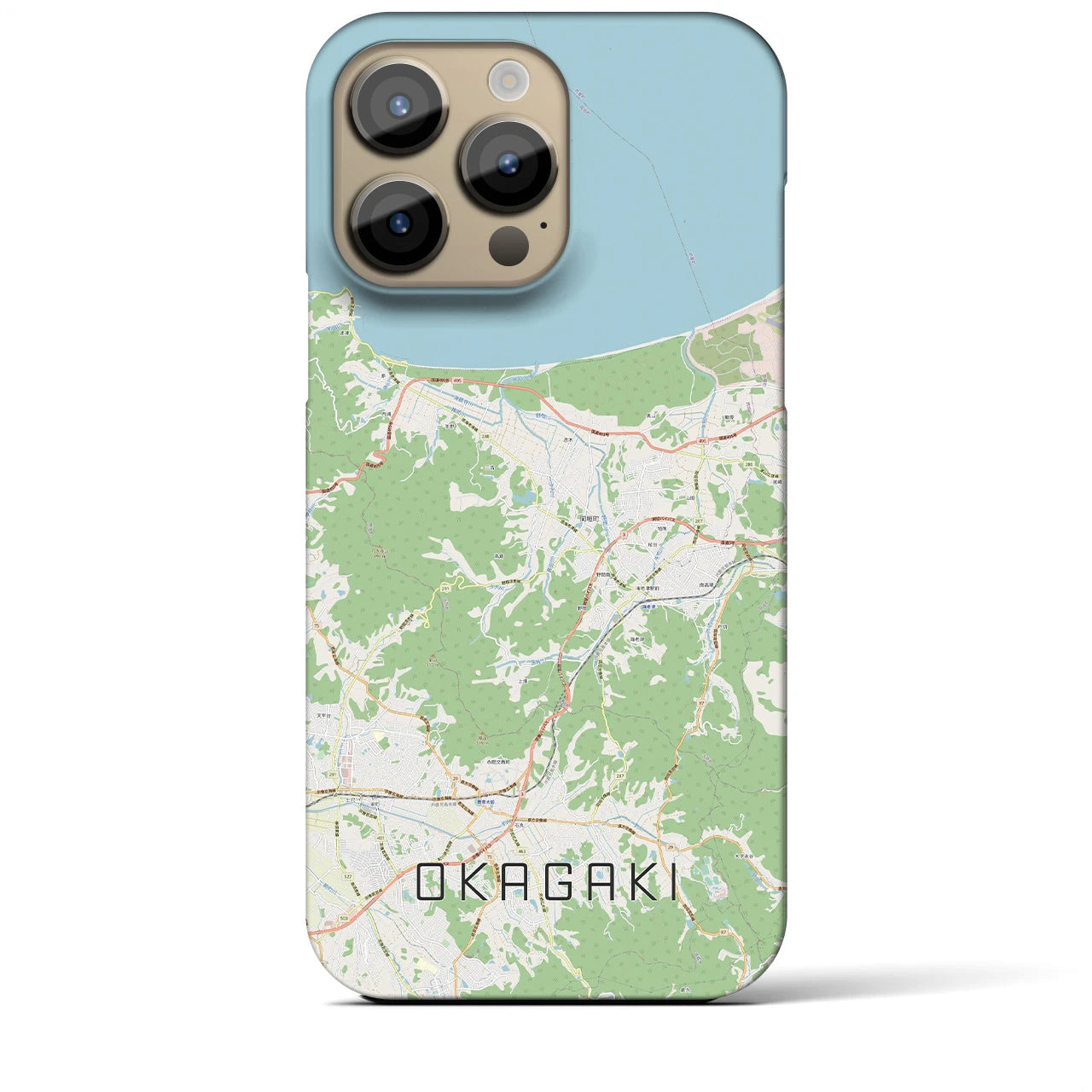 【岡垣(福岡県)】地図柄iPhoneケース(バックカバータイプ)