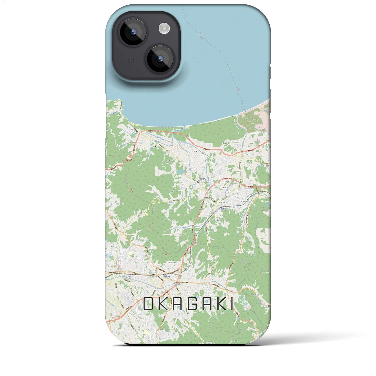 【岡垣(福岡県)】地図柄iPhoneケース(バックカバータイプ)