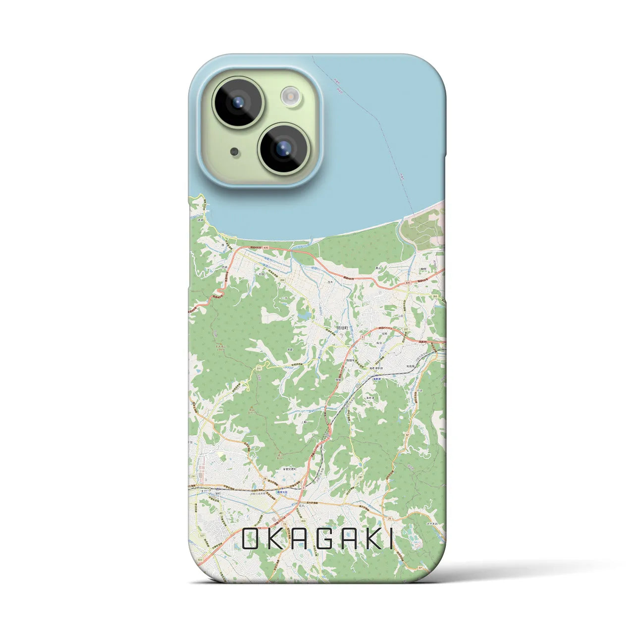 【岡垣(福岡県)】地図柄iPhoneケース(バックカバータイプ)