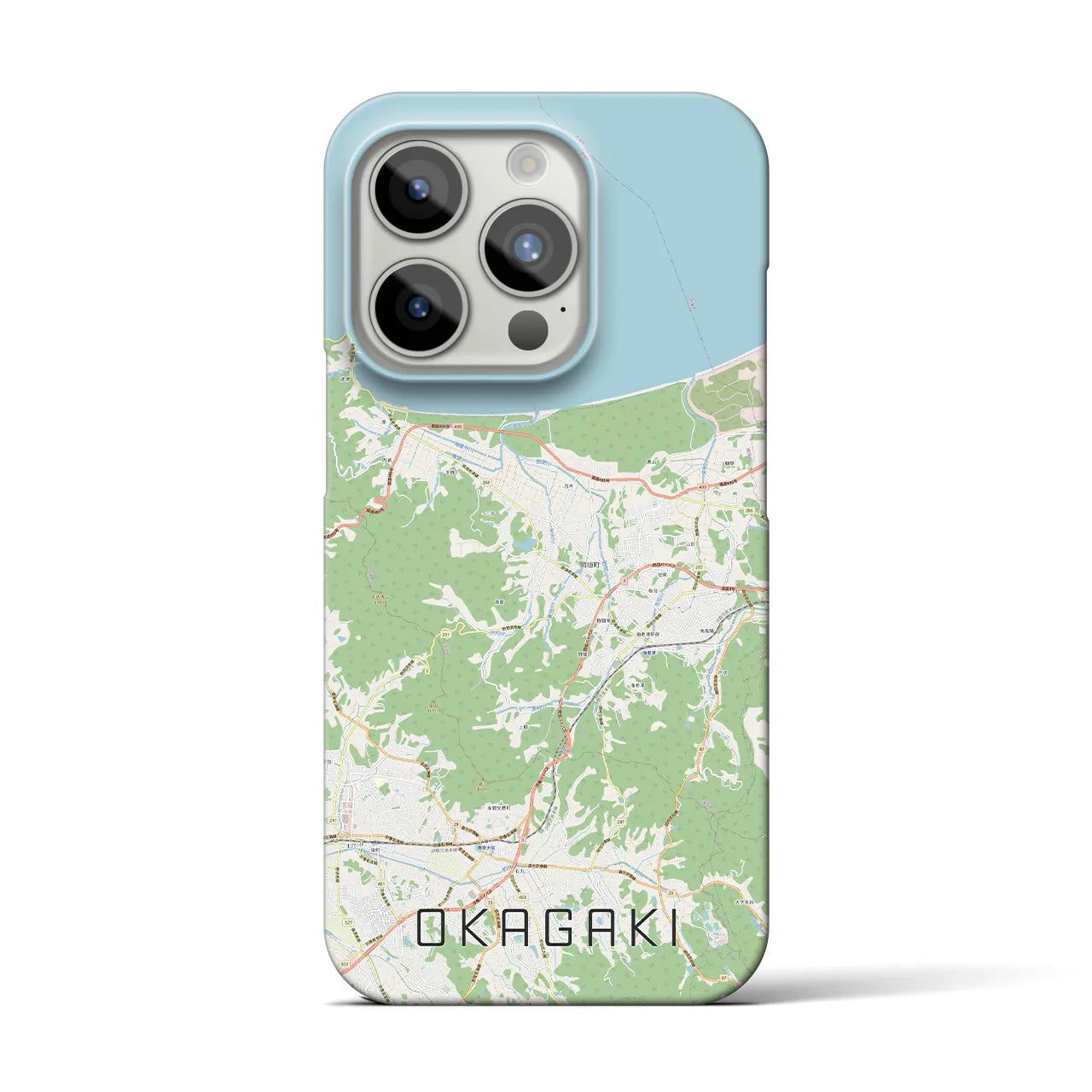 【岡垣(福岡県)】地図柄iPhoneケース(バックカバータイプ)