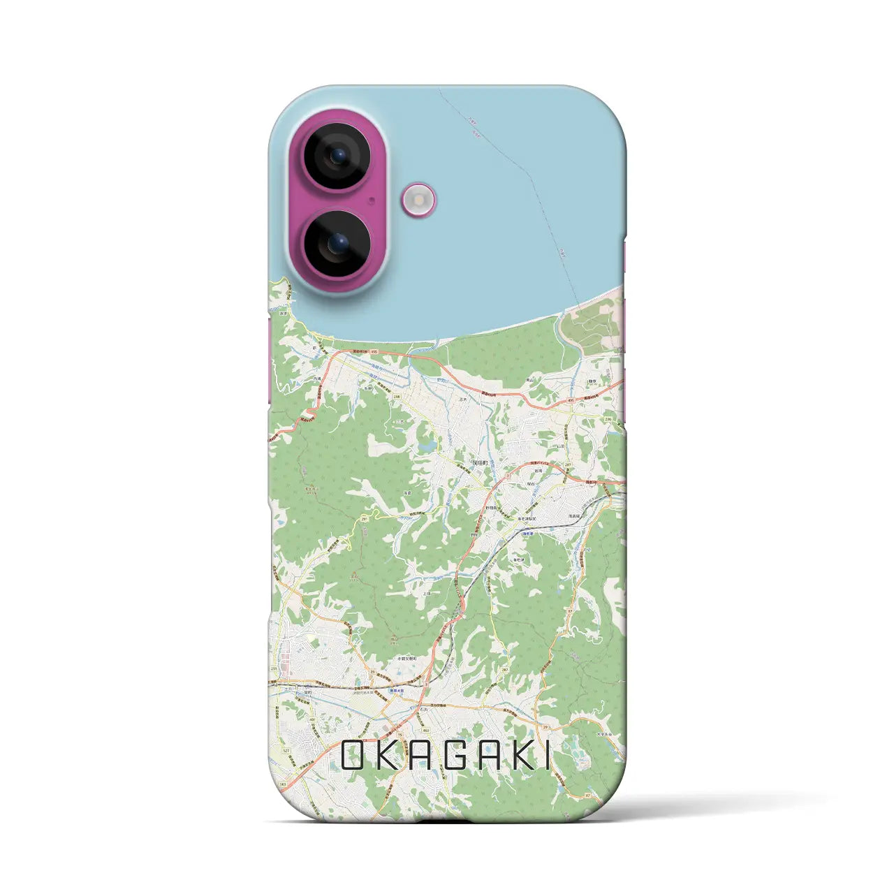 【岡垣(福岡県)】地図柄iPhoneケース(バックカバータイプ)