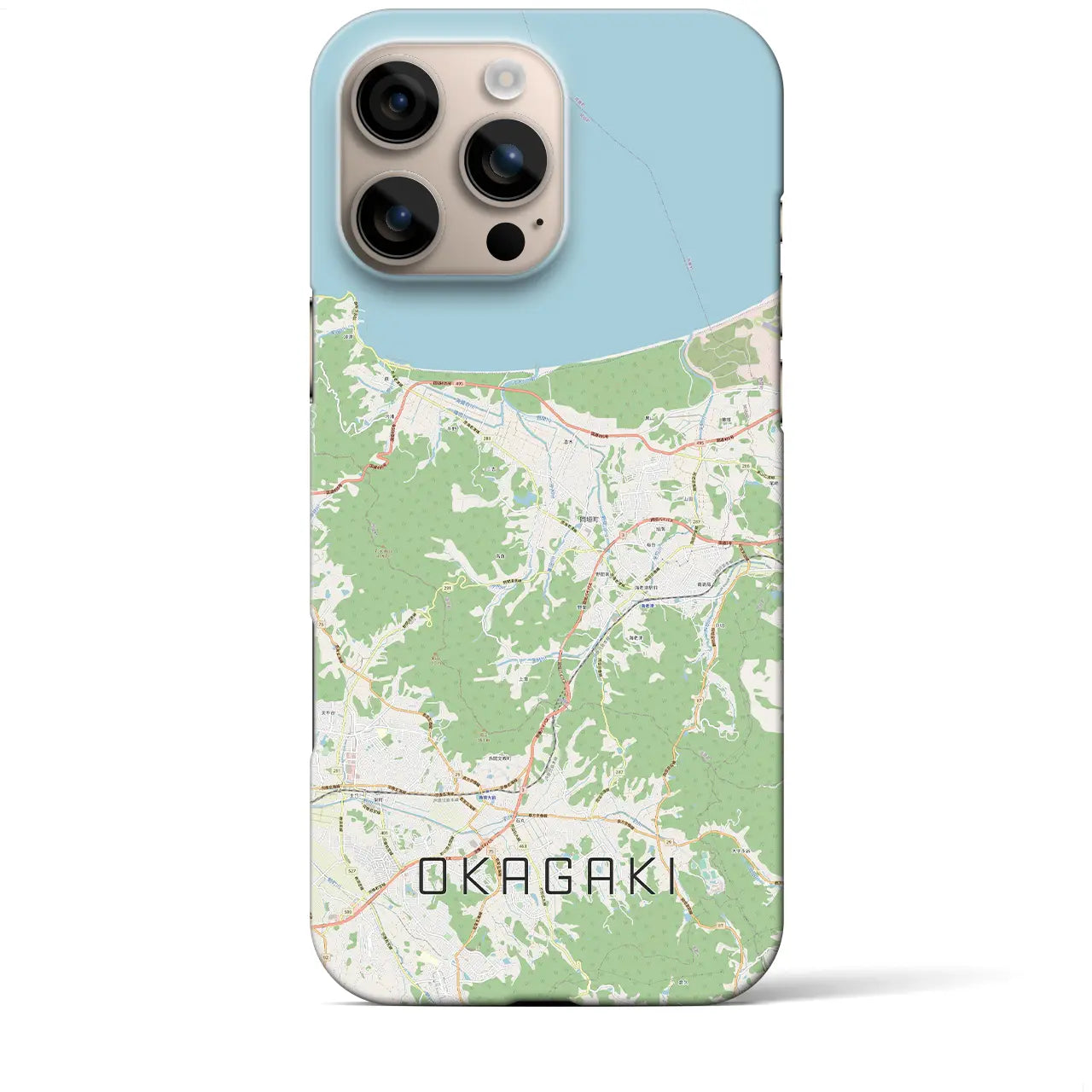【岡垣(福岡県)】地図柄iPhoneケース(バックカバータイプ)