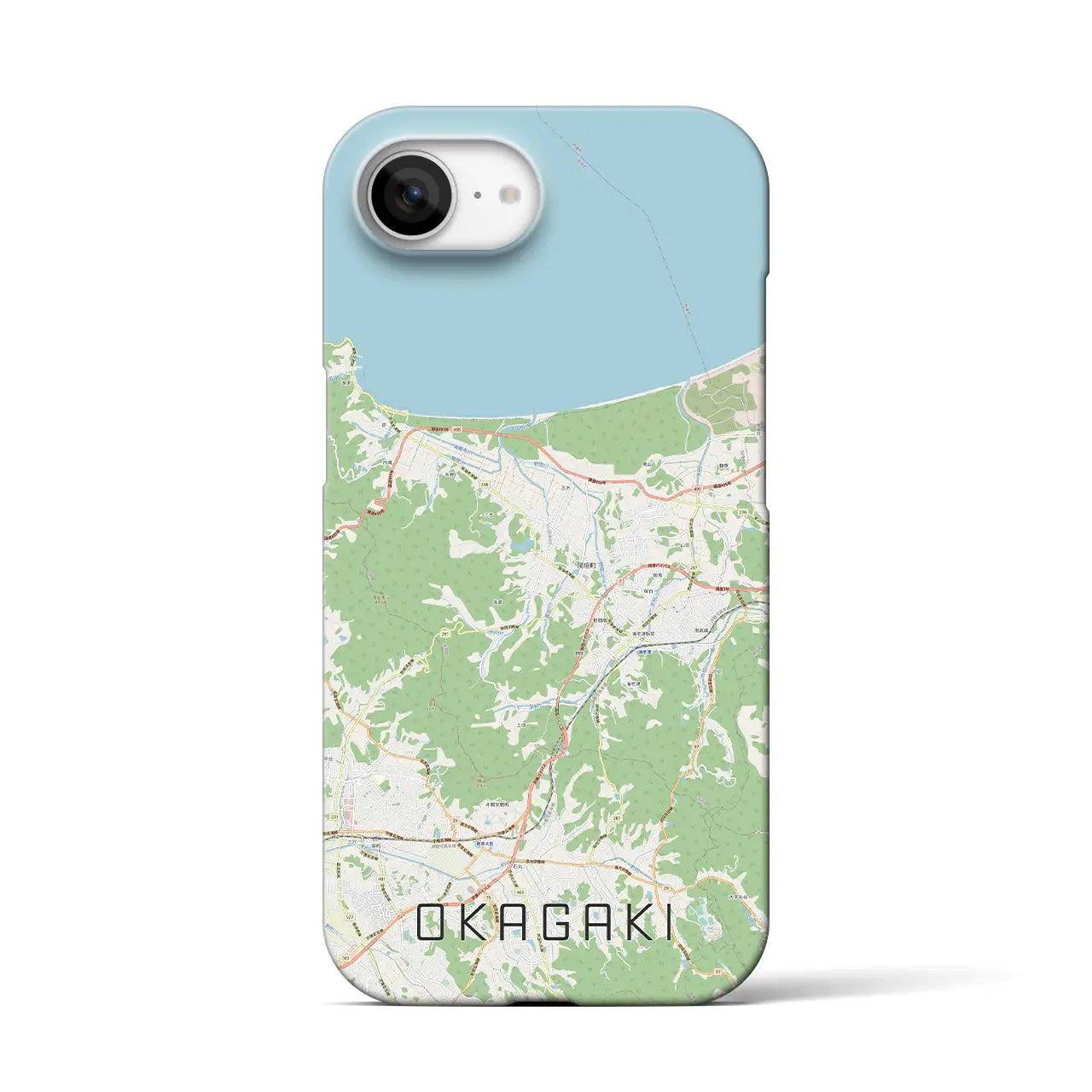 【岡垣(福岡県)】地図柄iPhoneケース(バックカバータイプ)