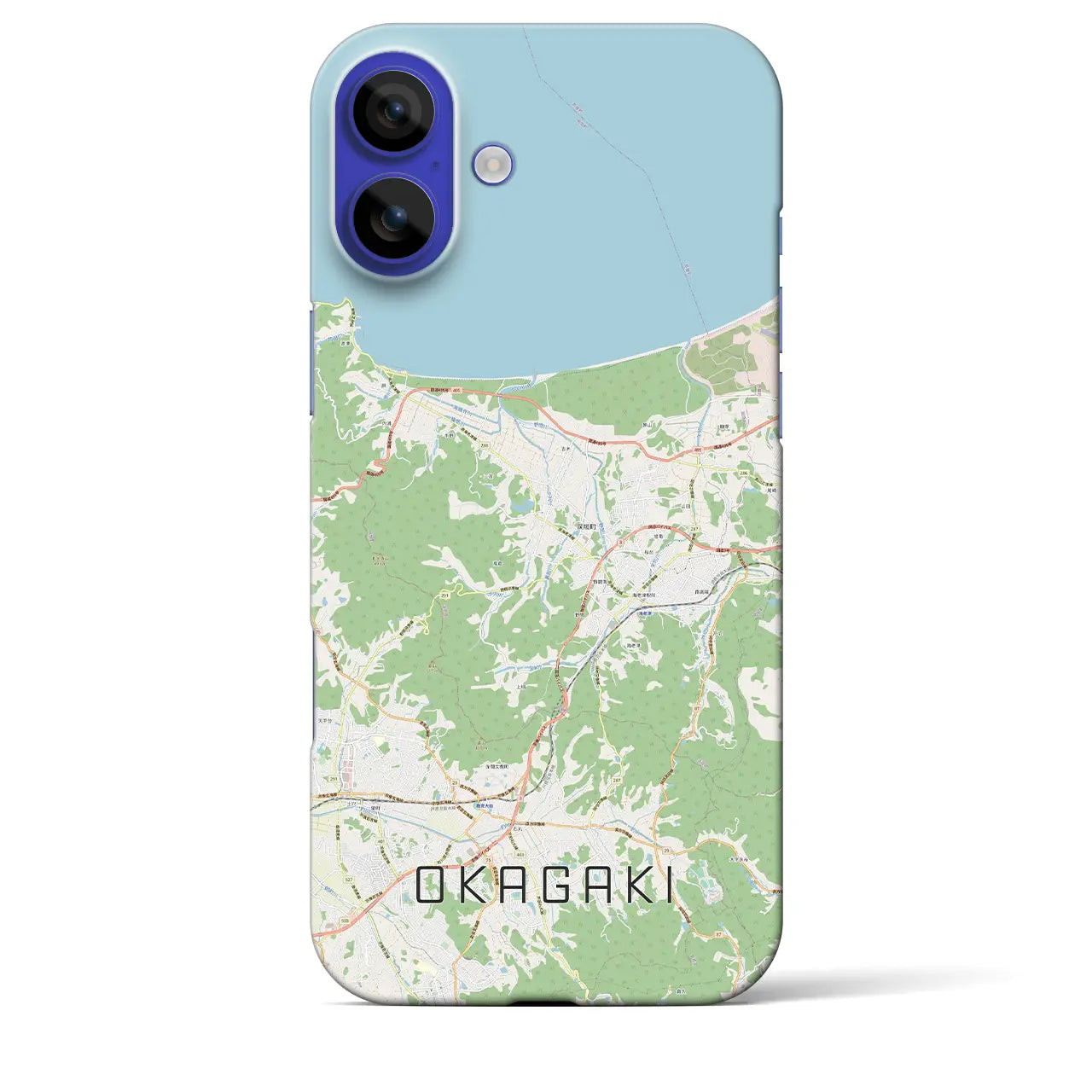【岡垣(福岡県)】地図柄iPhoneケース(バックカバータイプ)