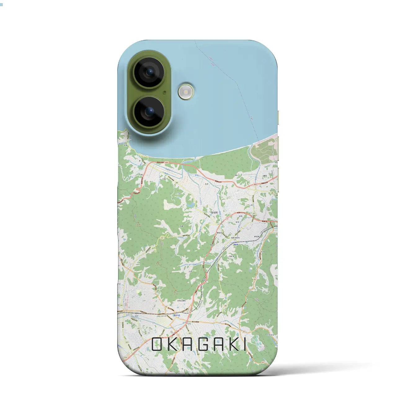 【岡垣(福岡県)】地図柄iPhoneケース(バックカバータイプ)