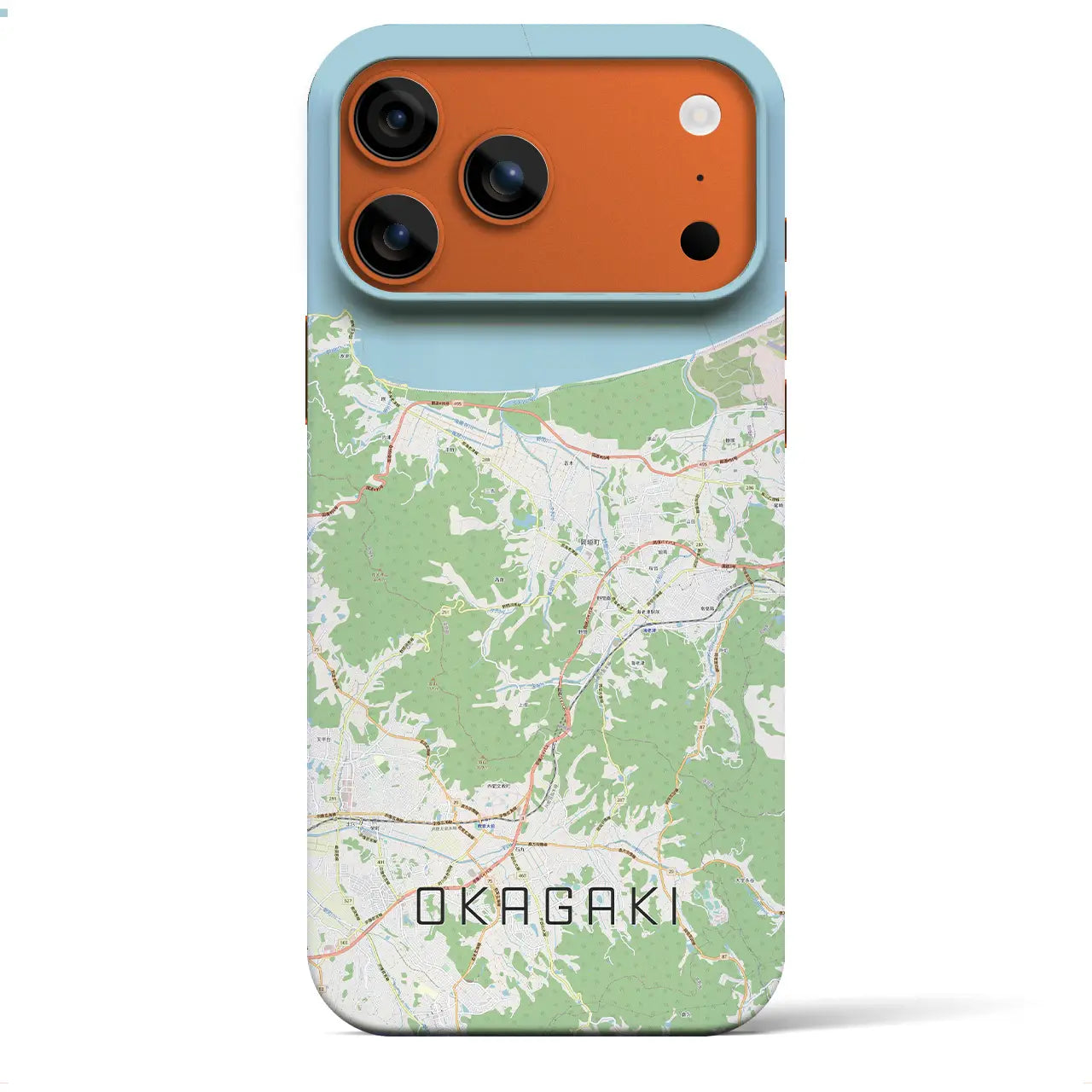 【岡垣(福岡県)】地図柄iPhoneケース(バックカバータイプ)