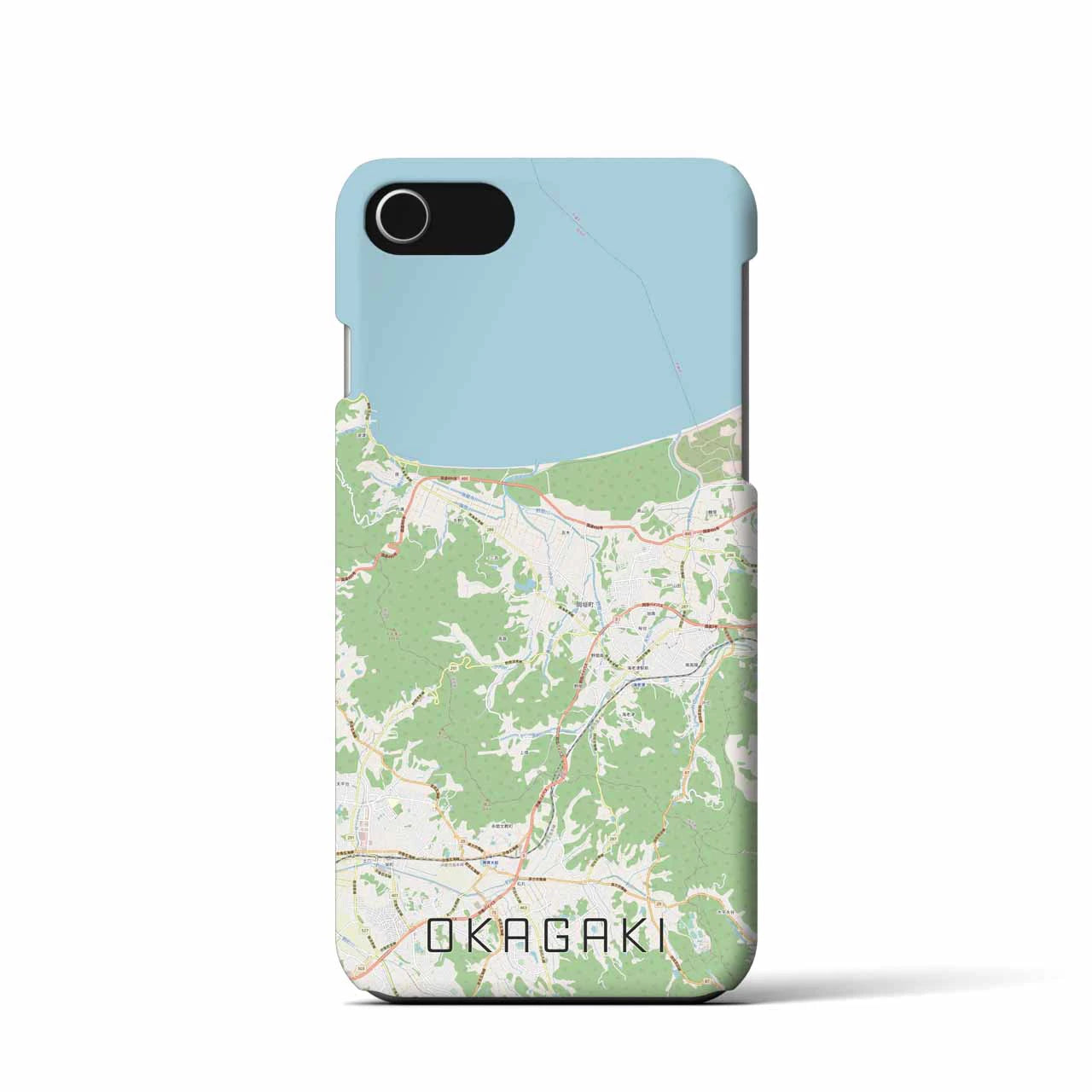 【岡垣(福岡県)】地図柄iPhoneケース(バックカバータイプ)