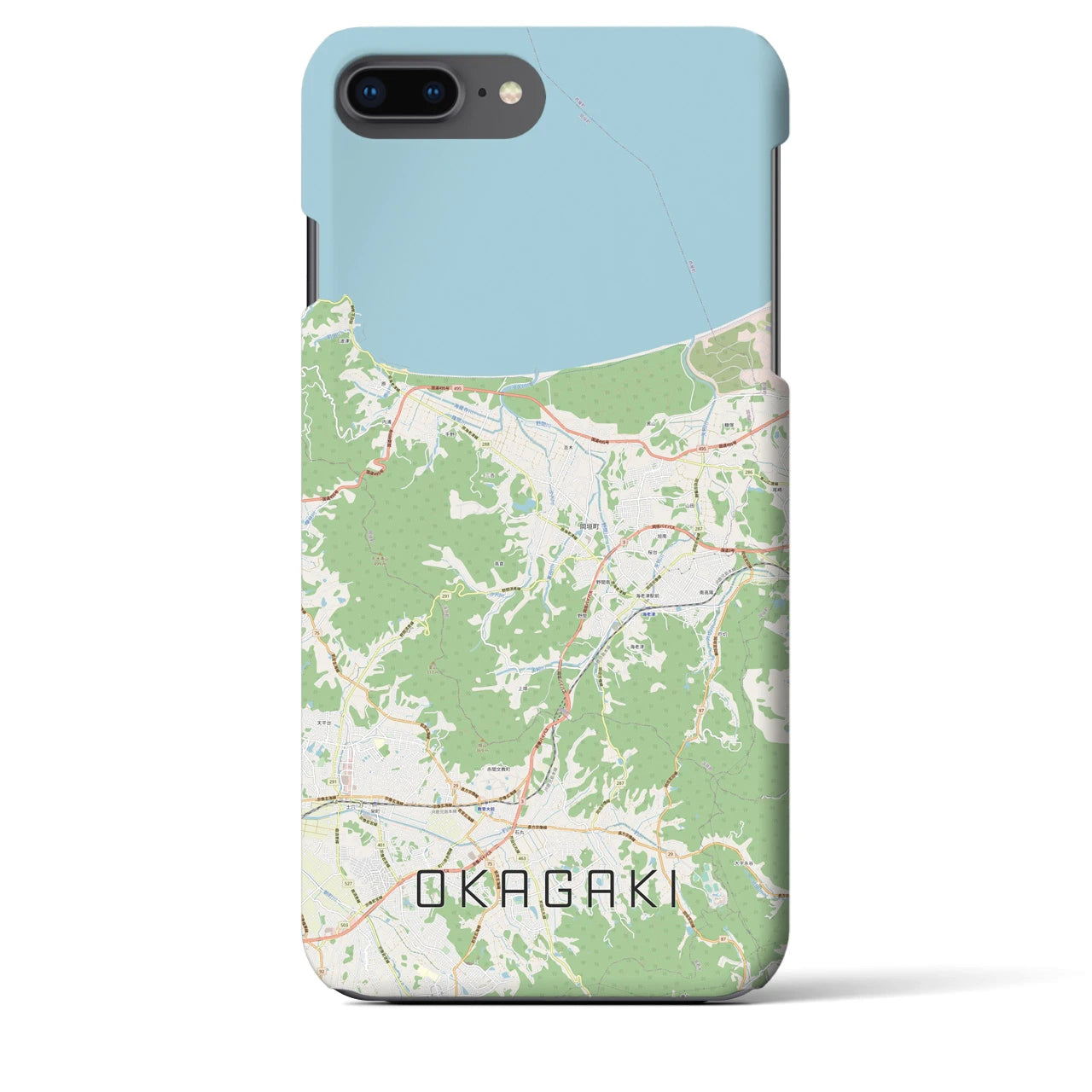 【岡垣(福岡県)】地図柄iPhoneケース(バックカバータイプ)