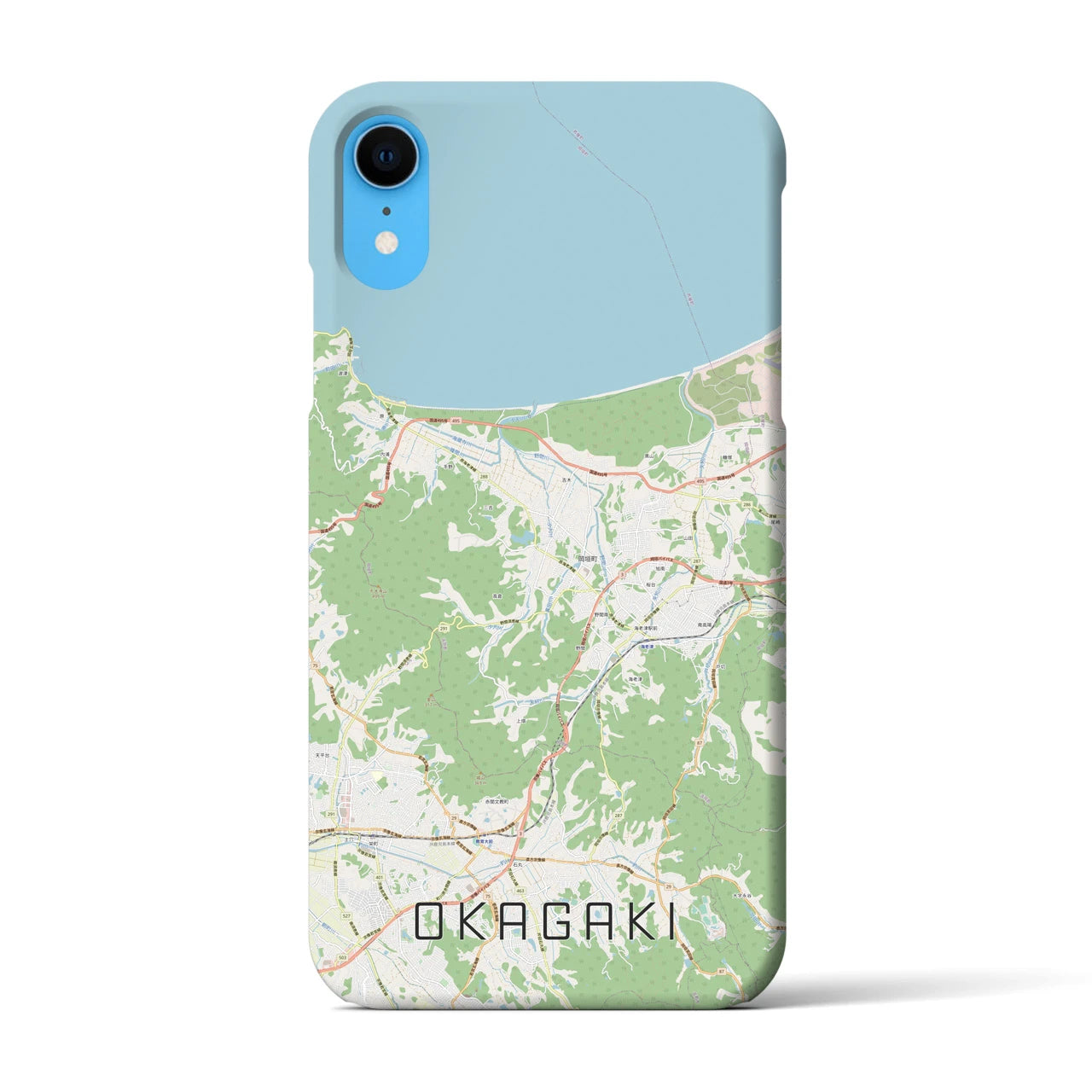 【岡垣(福岡県)】地図柄iPhoneケース(バックカバータイプ)