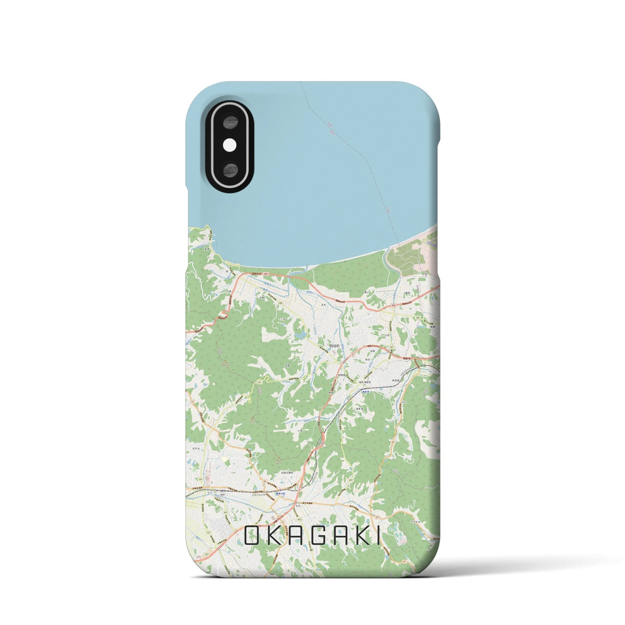 【岡垣(福岡県)】地図柄iPhoneケース(バックカバータイプ)