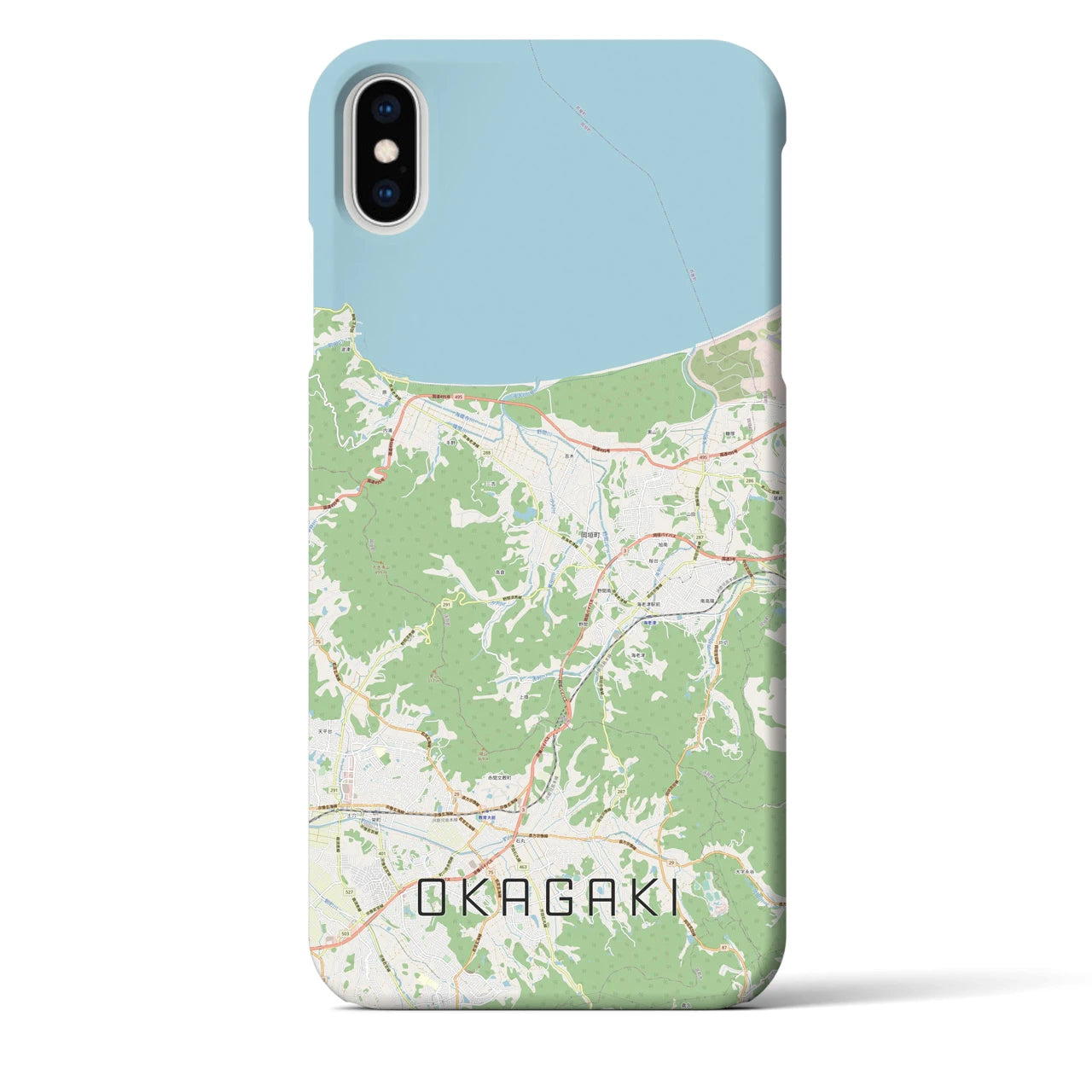 【岡垣(福岡県)】地図柄iPhoneケース(バックカバータイプ)