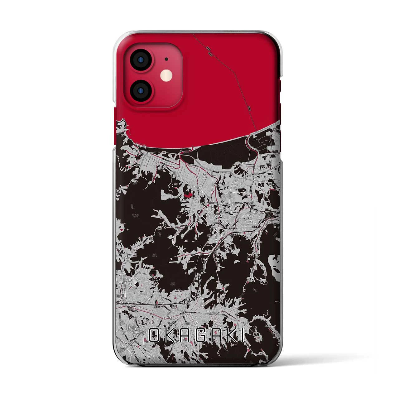 【岡垣(福岡県)】地図柄iPhoneケース(クリアタイプ)