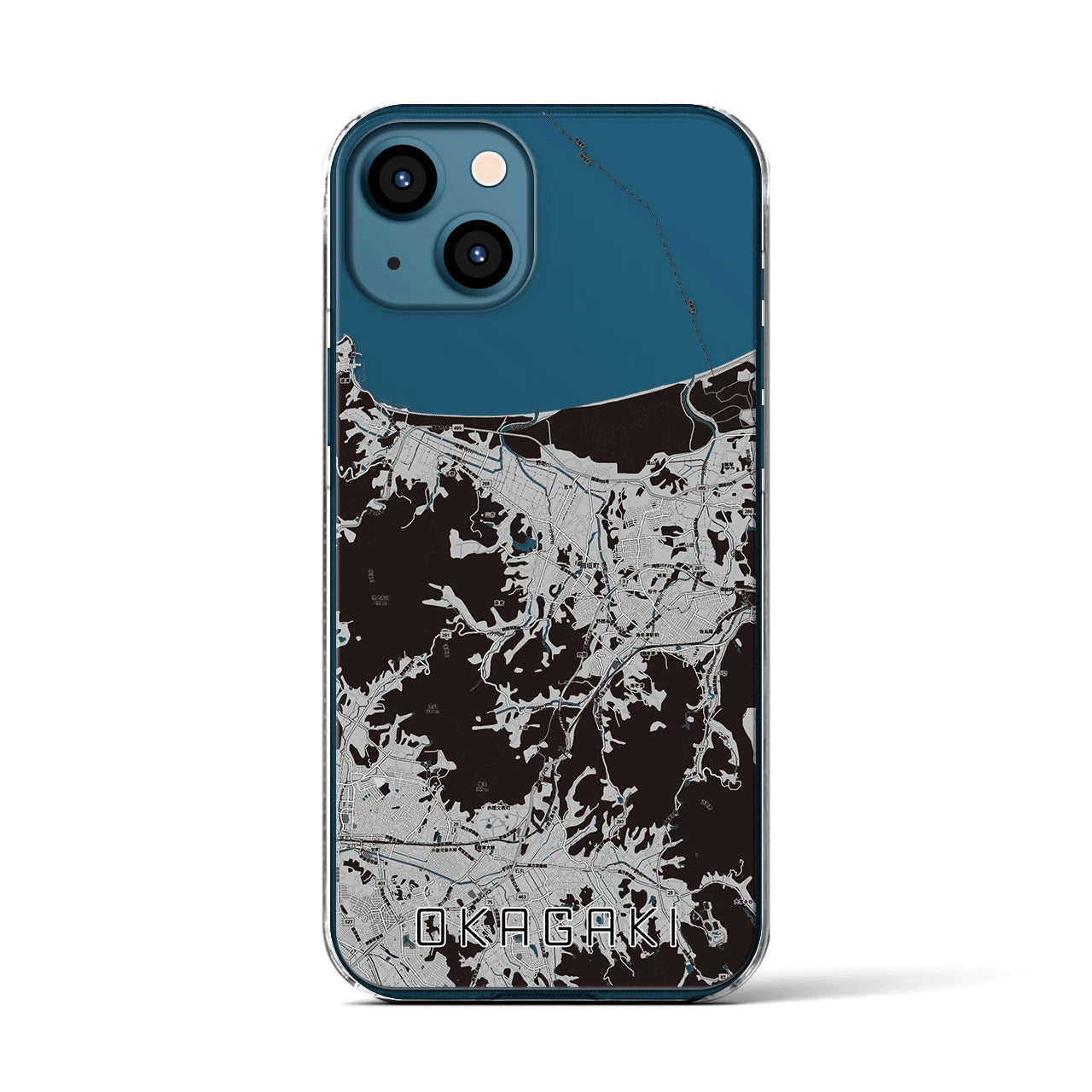 【岡垣(福岡県)】地図柄iPhoneケース(クリアタイプ)