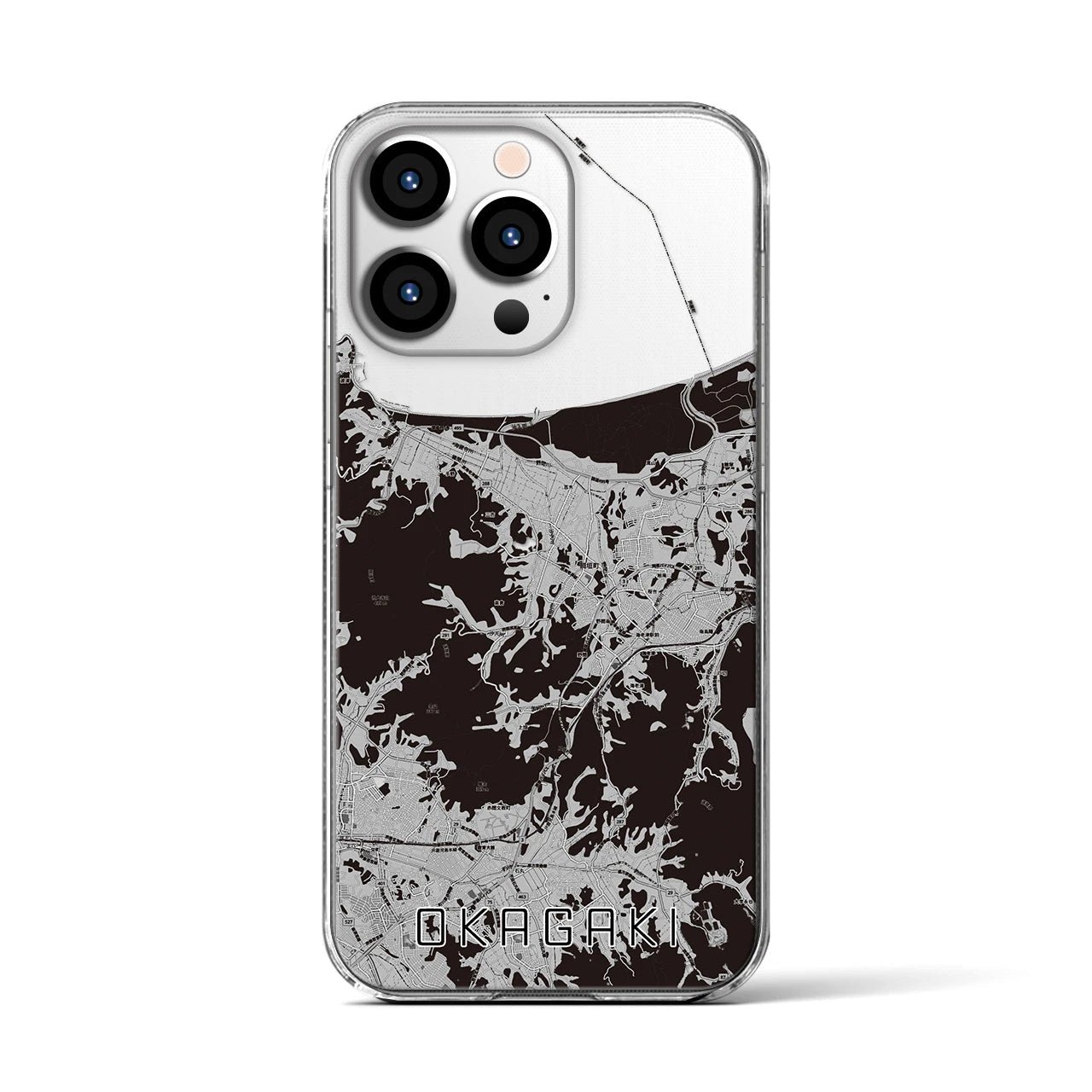 【岡垣(福岡県)】地図柄iPhoneケース(クリアタイプ)