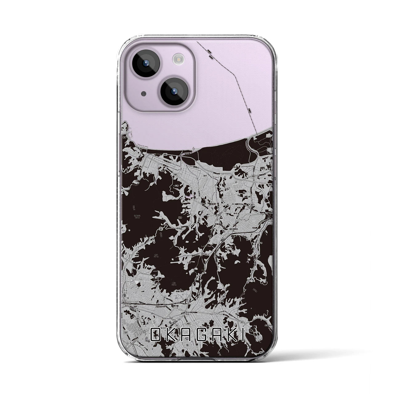 【岡垣(福岡県)】地図柄iPhoneケース(クリアタイプ)