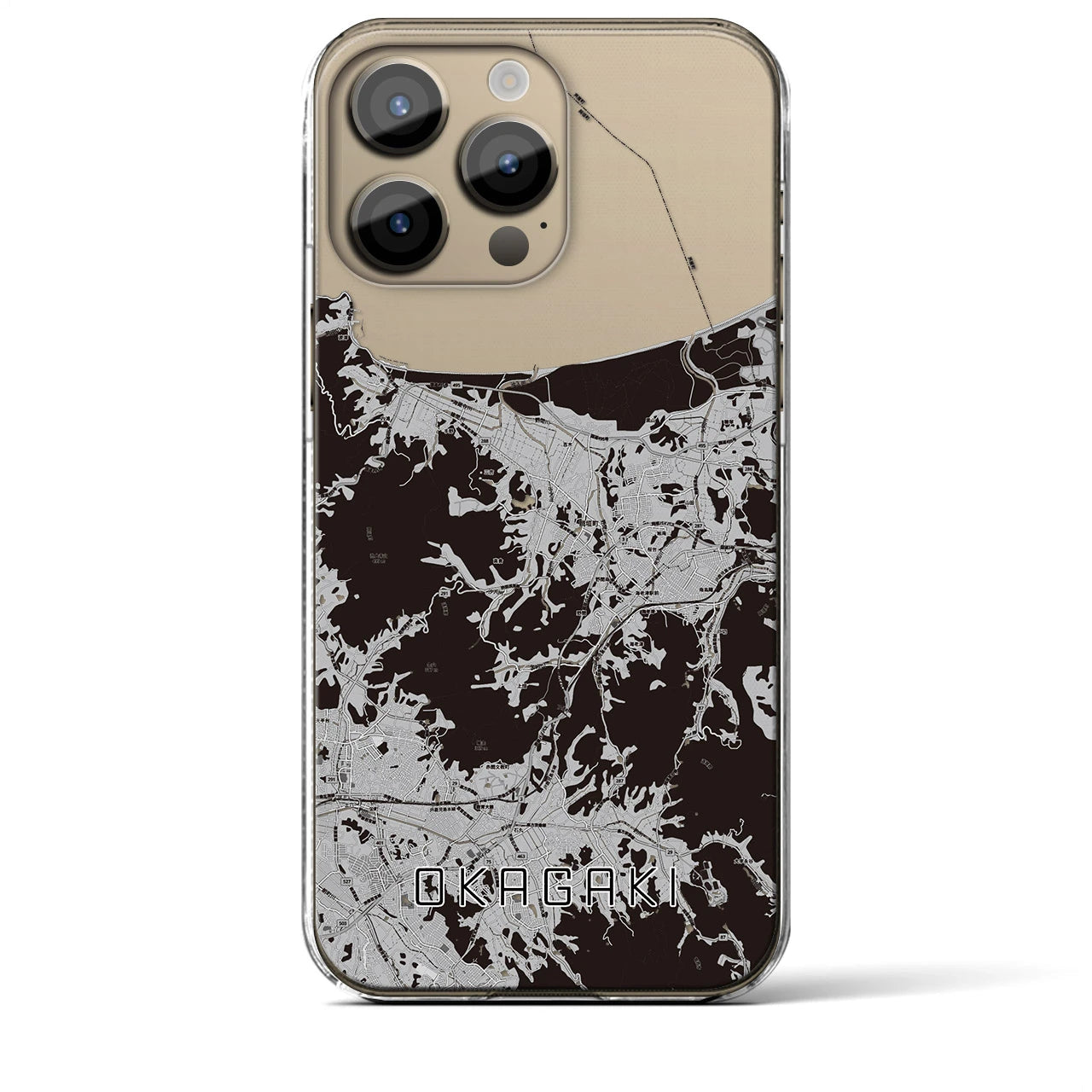 【岡垣(福岡県)】地図柄iPhoneケース(クリアタイプ)