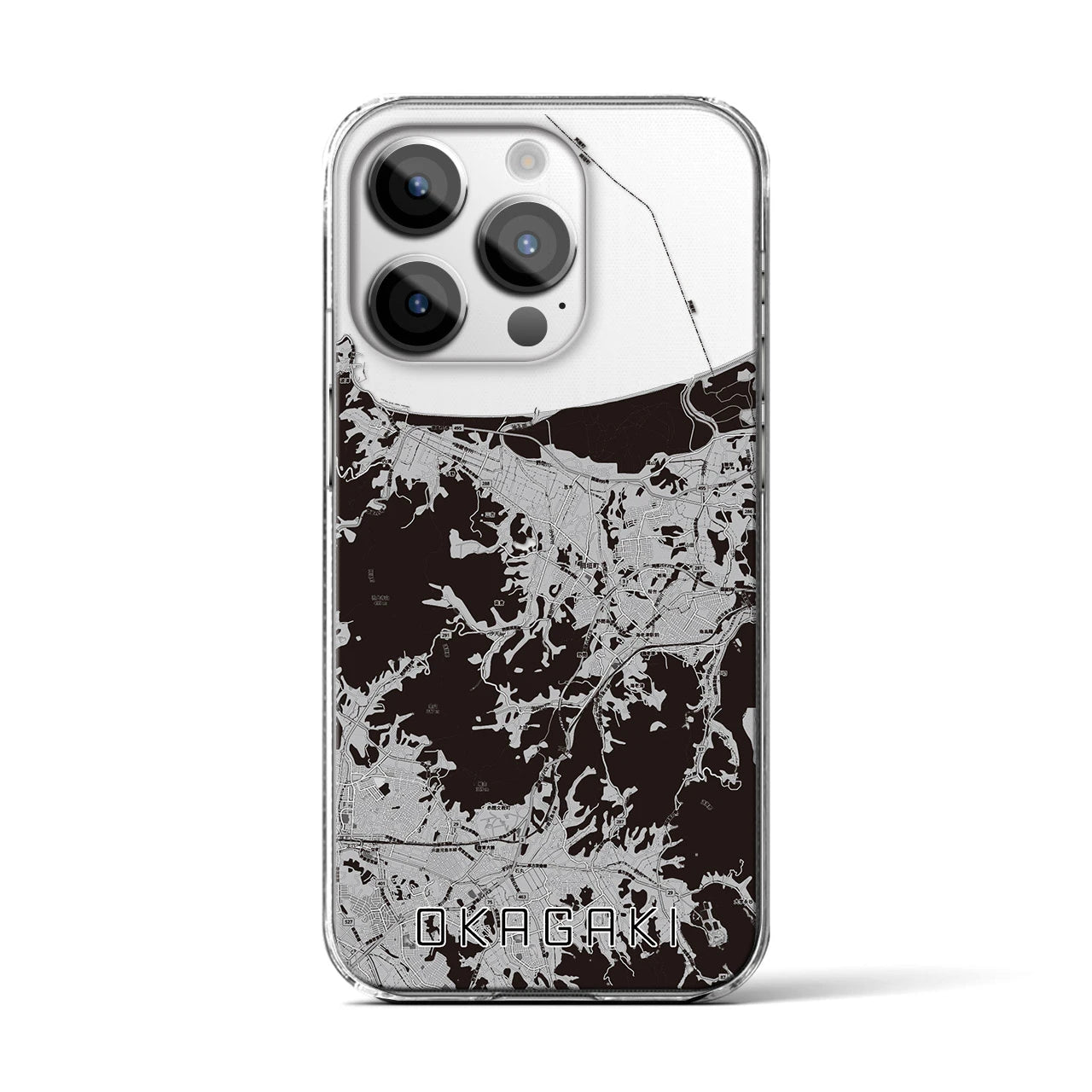 【岡垣(福岡県)】地図柄iPhoneケース(クリアタイプ)