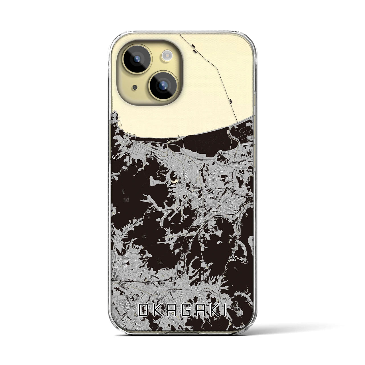 【岡垣(福岡県)】地図柄iPhoneケース(クリアタイプ)