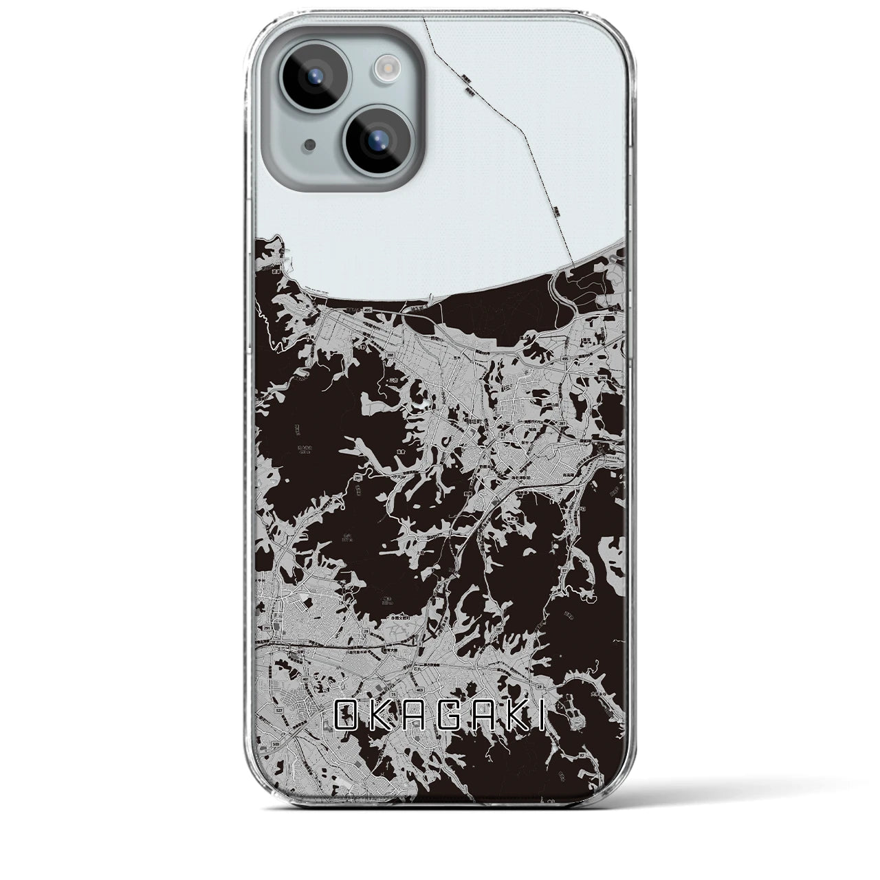 【岡垣(福岡県)】地図柄iPhoneケース(クリアタイプ)