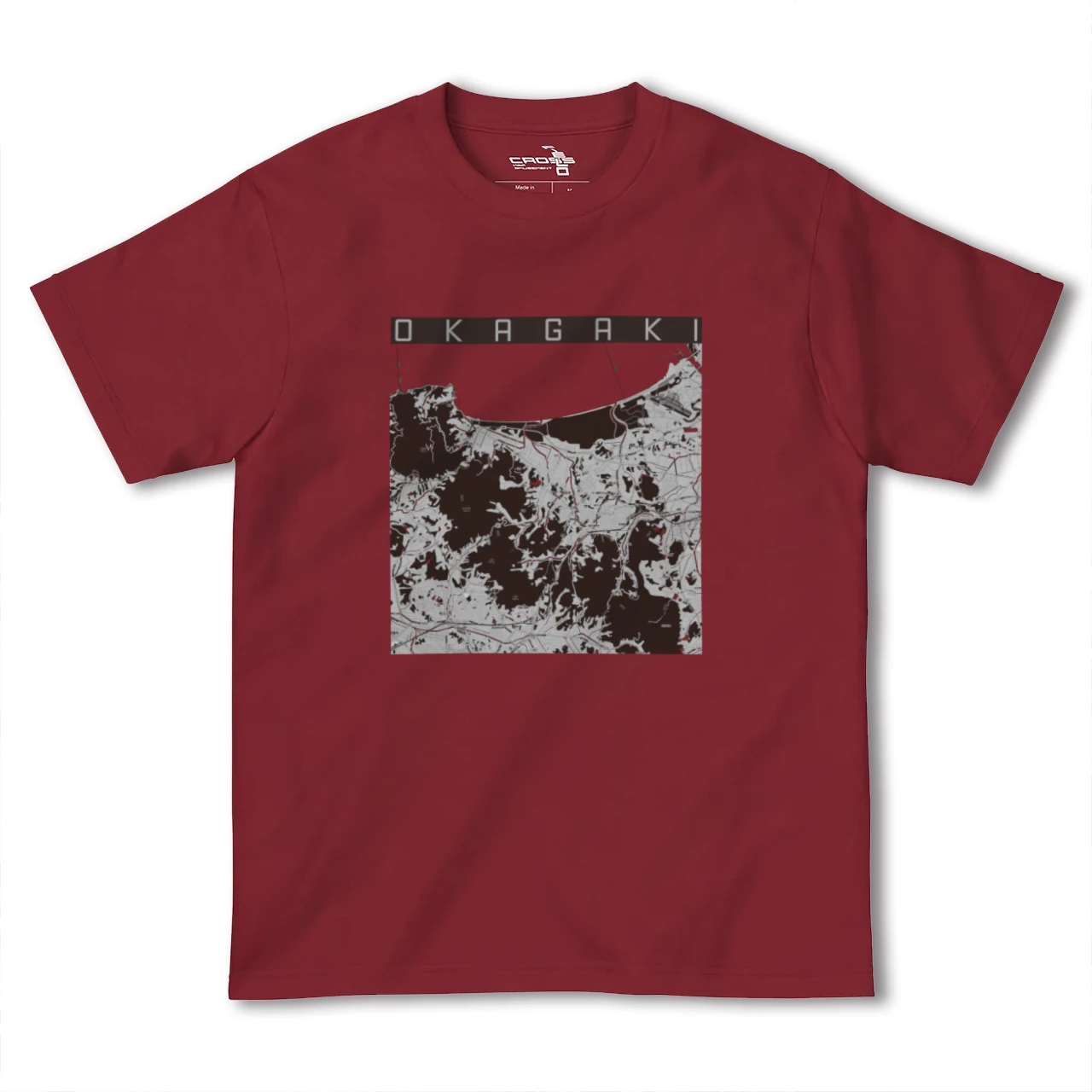 【岡垣(福岡県)】地図柄ヘビーウェイトTシャツ