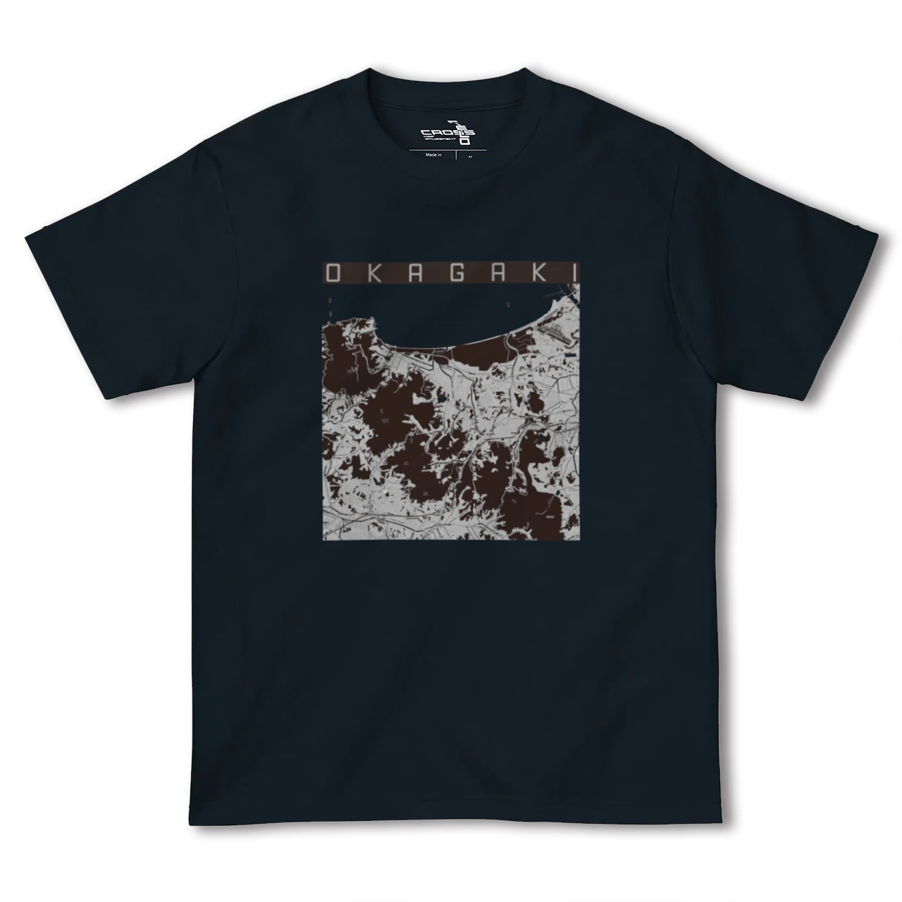 【岡垣(福岡県)】地図柄ヘビーウェイトTシャツ