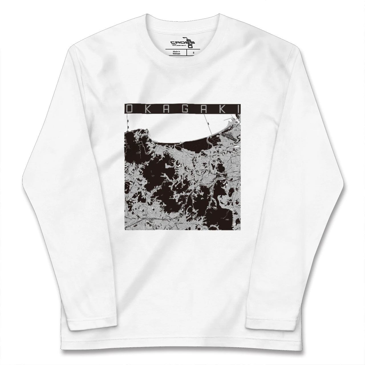 【岡垣(福岡県)】地図柄ロングスリーブTシャツ